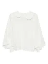 Comme Des Garçons Poplin Blouse In White
