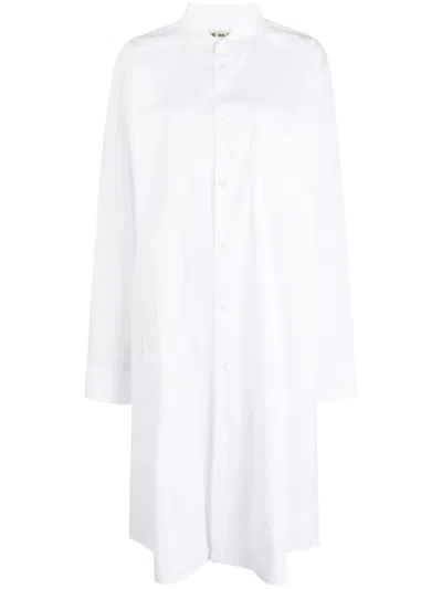 Comme Des Garçons Poplin Midi Shirtdress In White