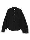 Comme Des Garçons Lapel Long Sleeve Shirt In Schwarz