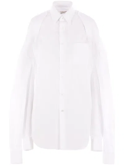 Comme Des Garçons Poplin Shirt In White