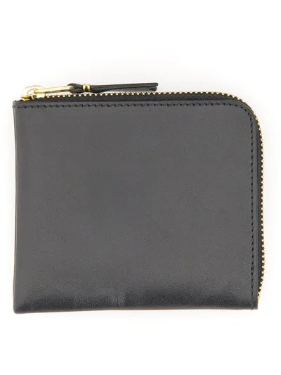 Comme Des Garçons Leather Wallet Unisex In Black