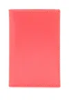 Comme Des Garçons Portafoglio Compatto Unisex Rosa Fluo In Pelle Di Capra In Pink