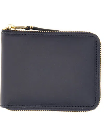 Comme Des Garçons Portafoglio Con Zip Unisex In Blue