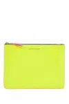 Comme Des Garçons Portafoglio In Pelle Di Capra Giallo Arancio Super Fluo Compatto