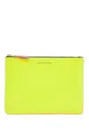 Comme Des Garçons Portafoglio In Pelle Di Capra Giallo Arancio Super Fluo Compatto In Yellow