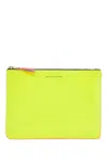 Comme Des Garçons Portafoglio In Pelle Di Capra Giallo Arancio Super Fluo Compatto In Yellow