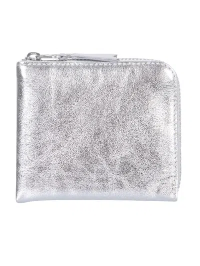 Comme Des Garçons Portafoglio In Pelle Unisex In Silver
