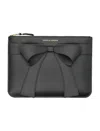 Comme Des Garçons Rectangular Black Cowhide Leather Clutch In Black