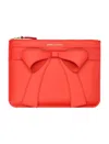 Comme Des Garçons "big Bow" Pouch In Red