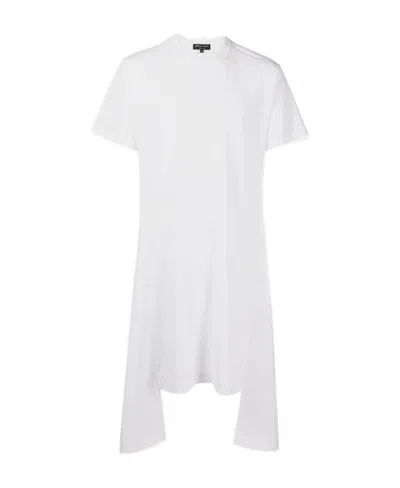 Comme Des Garçons Printed Asymmetrical T-shirt In White