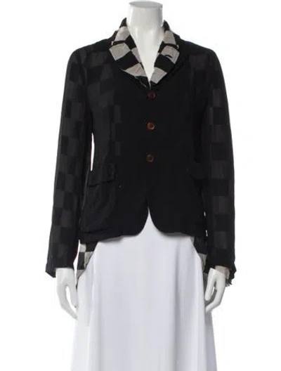 Pre-owned Comme Des Garçons Printed Blazer In Black