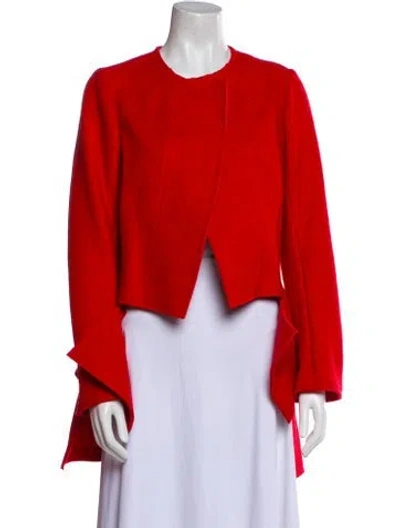 Pre-owned Comme Des Garçons Printed Coat In Red