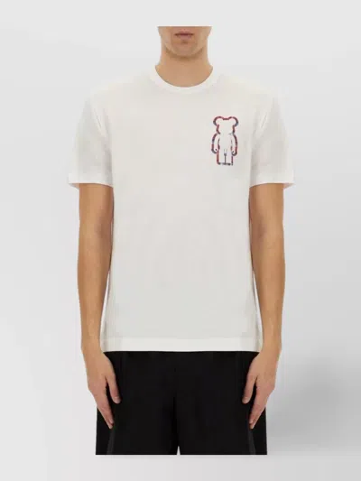 Comme Des Garçons Printed Crew Neck T-shirt In White