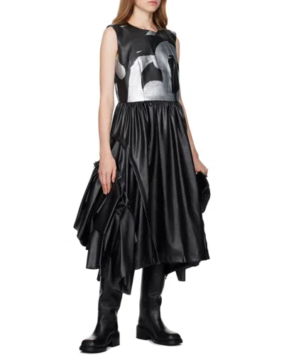 Comme Des Garçons Printed Dress In Black