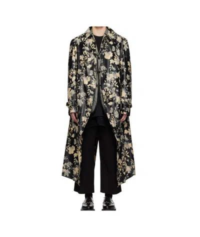 Comme Des Garçons Printed Faux-leather Coat