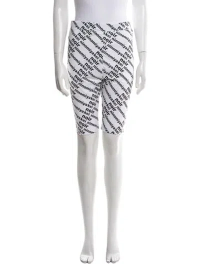 Pre-owned Comme Des Garçons Printed Knee-length Shorts W/ Tags In White