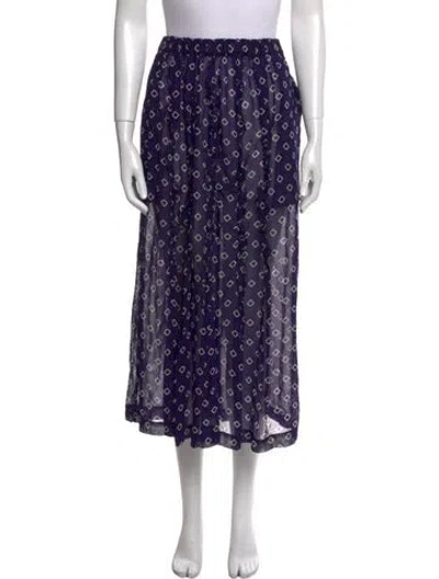 Pre-owned Comme Des Garçons Printed Midi Length Skirt In Black