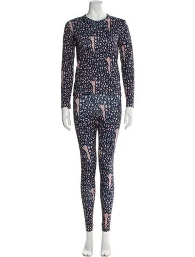 Pre-owned Comme Des Garçons Printed Pantsuit In Blue