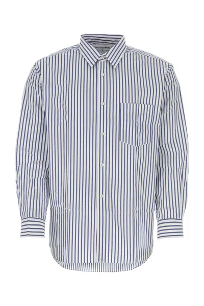 Comme Des Garçons Printed Poplin Shirt In Stripe117