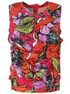 Comme Des Garçons Sleeveless Crew-neck Top In Multicolour