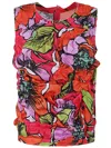 Comme Des Garçons Sleeveless Crew-neck Top In Pattern