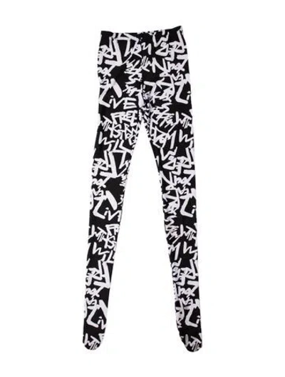 Pre-owned Comme Des Garçons Printed Skinny Leg Pants In Multi