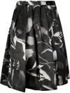 Comme Des Garçons Printed Skirt In Black