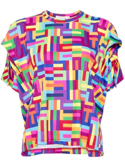 Comme Des Garçons Multicolor Printed T-shirt In Multicolour