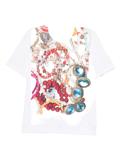 Comme Des Garçons Printed T-shirt In White
