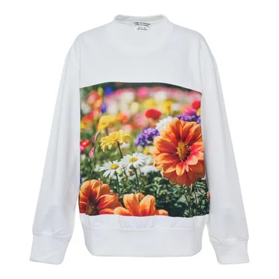 Comme Des Garçons Printed Tee In White
