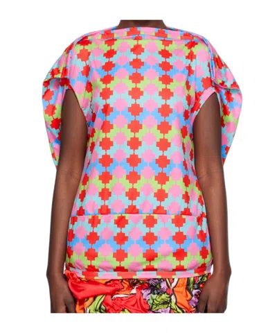 Comme Des Garçons Printed Tops In Multi