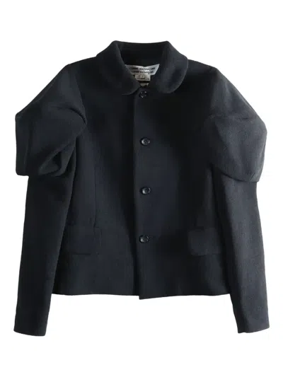 Comme Des Garçons Puff Sleeve Blazer In Black