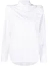 Comme Des Garçons Puff-sleeve Cotton Shirt In White