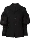 Comme Des Garçons Puff Sleeve Lace Jacket In Multi
