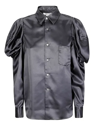 Comme Des Garçons Puff-sleeve Shirt In Black