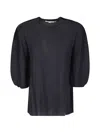 PUFF-SLEEVE KNITTED SWEATER