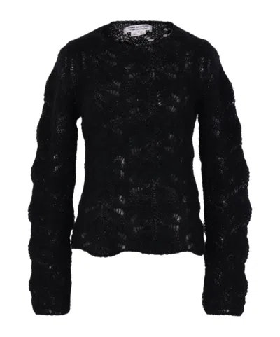 Comme Des Garçons Pullover In Misto Lana E Mohair In Black