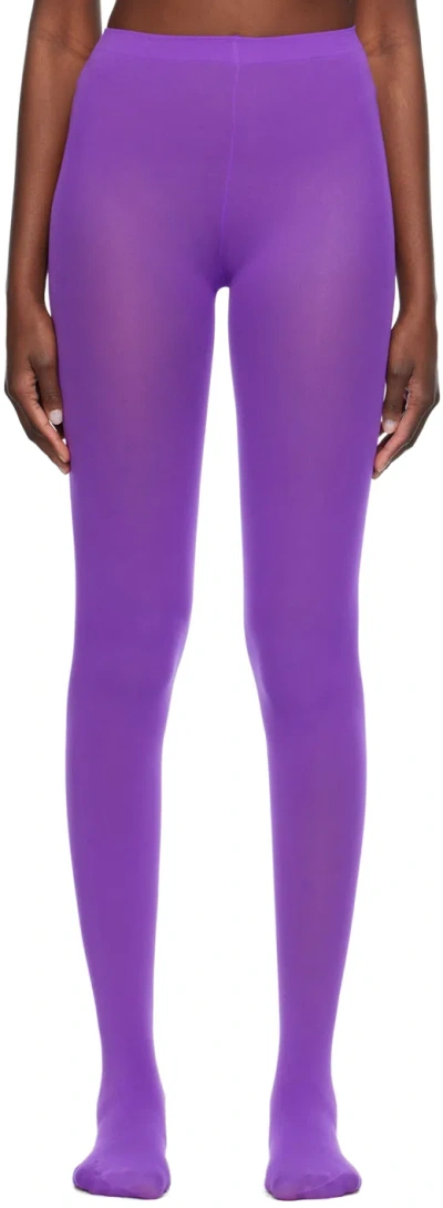 Comme Des Garçons Purple Elasticized Tights In 2 Purple