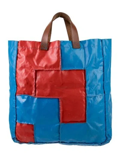 Pre-owned Comme Des Garçons Pvc Tote In Blue