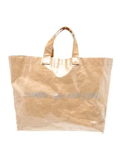 Pre-owned Comme Des Garçons Pvc Tote In Brown/neutrals