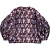 Comme Des Garçons Black & Pink Jacquard Quilted Jacket In Black/pink