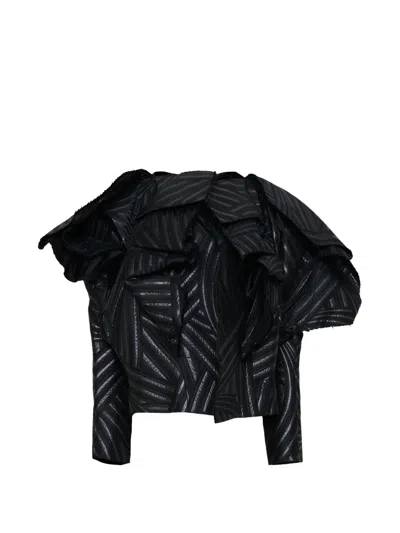 Comme Des Garçons Quilted Patchwork Jacket In Black