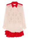 Comme Des Garçons Raffled Long-sleeves Blouses In Neutral