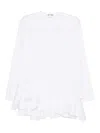 Comme Des Garçons White Polyester Back Pin Mesh T-shirt In White