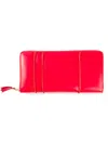 Comme Des Garçons 'raised Spike' Continental Wallet In Red