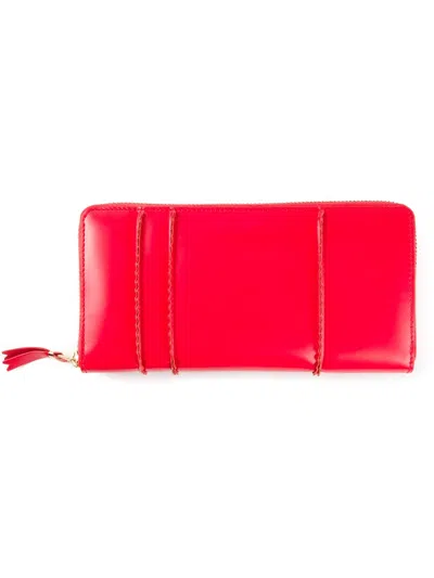 Comme Des Garçons 'raised Spike' Continental Wallet In Red