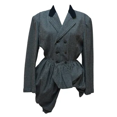 Pre-owned Comme Des Garçons Rare  Peplum Jacket Ad 1986 In Black