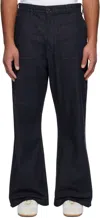 Comme Des Garçons Relaxed Fit Wide Leg Denim Trousers In Blue