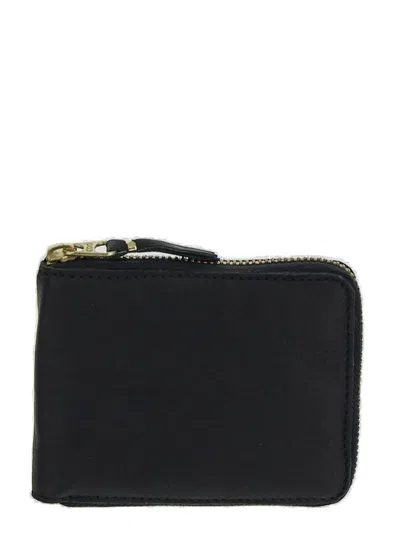 Comme Des Garçons Rectangle-shape Zip-around Wallet In Black