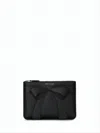 Comme Des Garçons Rectangular Black Cowhide Leather Clutch In White